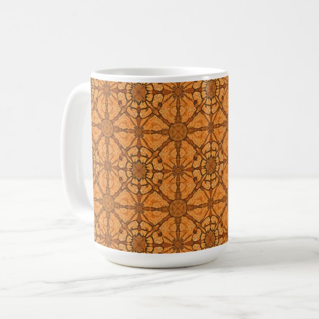 Warm Ornamental Lattice Tile  Kaffemugg (Framsida vänster)