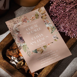 Warm Peach Beige Möhippa | Romantic Boho Inbjudningar