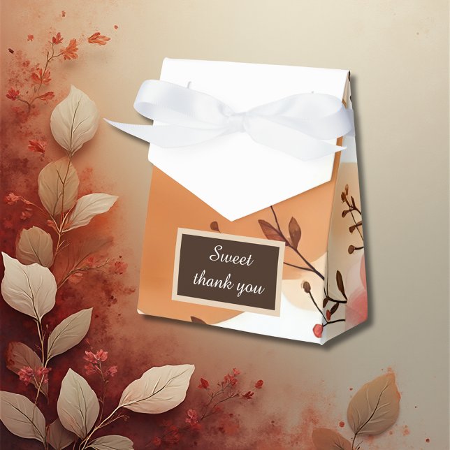 Warm Peach Boho Blommigts Presentaskar (Skapare uppladdad)