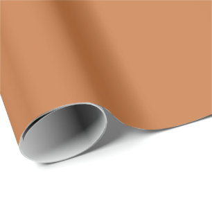 Warm Peach Caramel Solid Färg Skriv ut, Neutralt Presentpapper
