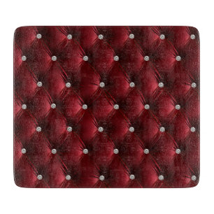 Warm Red Chic Faux Velvet