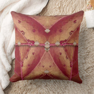 Warm Red och Guld Clutch Kudde