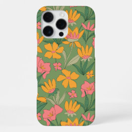 Warm Retro Floral Seamless Pattern