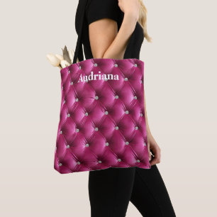 Warm Rosa Faux Velvet Tygkasse