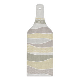 Warm Rosa Gult Grönt Curved Rand Abstrakt Wave