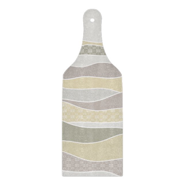 Warm Rosa Gult Grönt Curved Rand Abstrakt Wave (Framsidan)