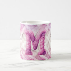 Warm Rosa White Lila Brev M Kaffemugg