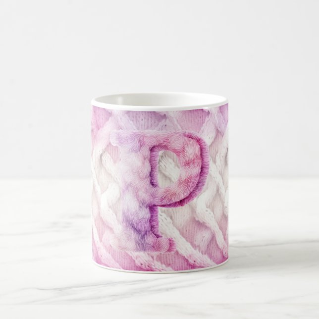 Warm Rosa White Lila Brev P Kaffemugg (Center)