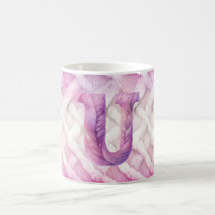 Warm Rosa White Lila Brev U Kaffemugg
