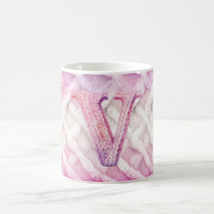 Warm Rosa White Lila Brev U Kaffemugg