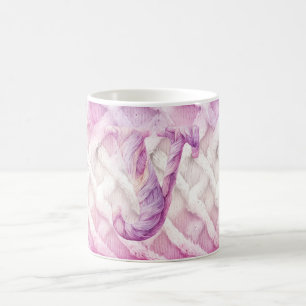 Warm Rosa White Lila Brev Y Kaffemugg