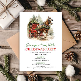 Warm rustic winter scene Christmas party invite Inbjudningar