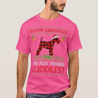 Warm Snuggles Cuddles Ugly Wire Fo Terrier Christm T Shirt