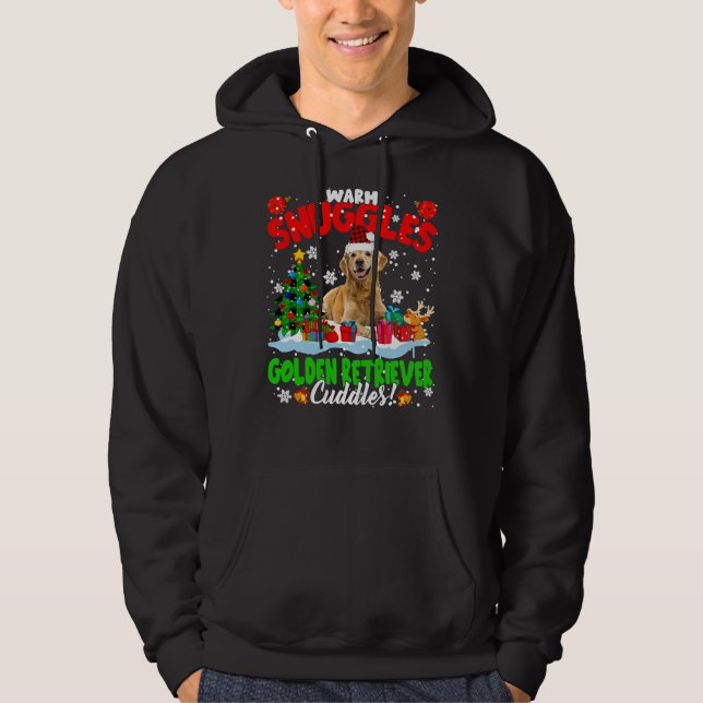 Warm Snuggles Golden Retriever Cuddles Hoodie (Framsida)