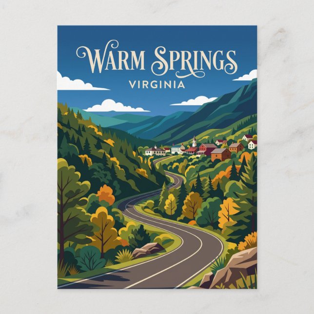 Warm Springs USA Vykort (Framsida)