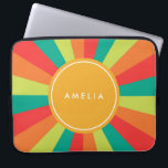 Warm Summer Personlig Namn Färg Wheel<br><div class="desc">Ljus och färglös laptop sleeve: färg hjulet mönster i varm sommartid färger av gröntar,  orange och rött. Anpassa detta genom att enkelt ersätta platshållartexten för att lägga till texten. Om du vill ha fler alternativ,  t.ex. att ändra teckensnittet och dess storleka storlek,  klickar du på knappen "Anpassa det".</div>