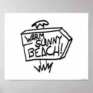 Warm Sunny Beach-tecken Poster