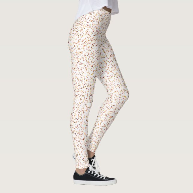 Warm Sunny Summer Speckled Dots Leggings (Höger)