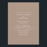 Warm Taupe Beige med vit Bröllop-detalj Inbjudningar<br><div class="desc">Alla koordinerade och kompletterande matchande kontorsmaterial och pappra varor som kan annonsera, inbjudan och kommunicera din personlig, personligt bröllp-festligheter, party, bröllop-evenemang och mottagning, t.ex. spara datumkort, inbjudningar från giftermål, mottagningskort, bord-kort, menykort och frimärke-klistermärken och etiketter. Lägg till en dubbla vit skuggad gräns i antingen en rektangulär, kvadratisk eller cirkelformad form...</div>