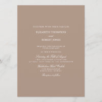 Warm Taupe Beige med vit Bröllop-detalj