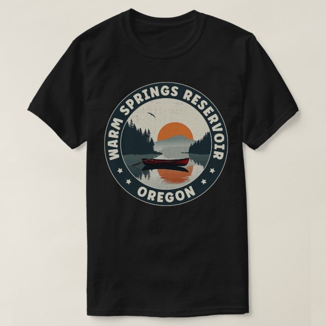 Warm Vår Reservoir Oregon Sunset T Shirt (Design framsida)