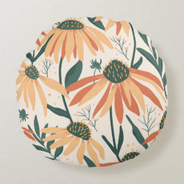 Warm Vår Round Pillow Rund Kudde