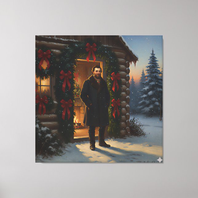 Warm Welcome: Eastman Johnson Holiday Glow Canvastryck (Framsida)