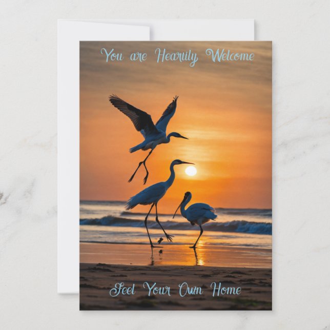 Warm Welcome Invitation Card – Elegant Custom Inbjudningar (Framsida)
