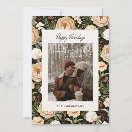 Warm Winter Florals Photo Julkort