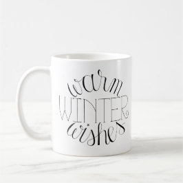 Warm Winter Önskemål Hand-Lettered Mugg