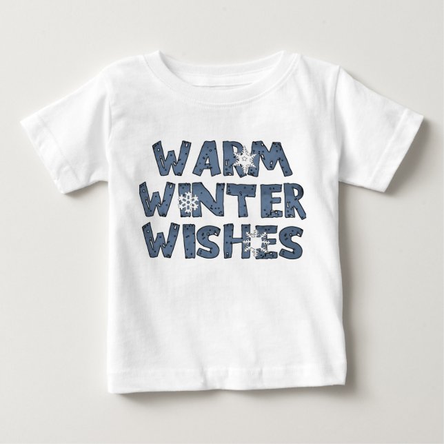 Warm Winter Önskemål Helgdagars T-Shirt (Framsida)