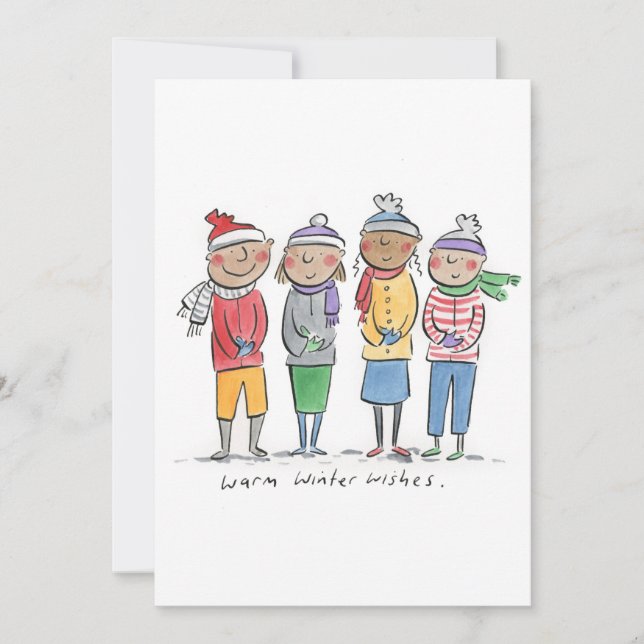 Warm Winter Önskemål Inbjudningar (Framsida)