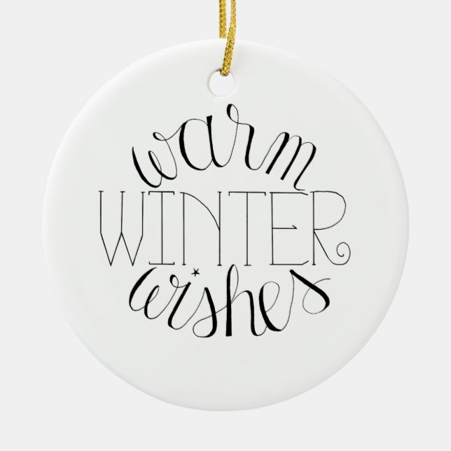 Warm Winter Önskemål jul Ornament (Framsidan)