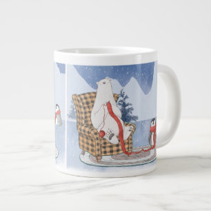 Warm Winter Önskemål Polar Bear Knitting Scarf Jumbo Mugg