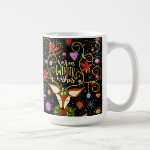 Warm Winter Önskemål, söt rendesign Kaffemugg