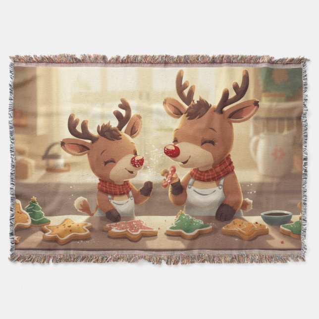  “Warm Winter Reindeer Snuggle Blanket” Filt (Framsidan)