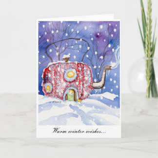 "Warm Winter Wishes" Notecard Kort