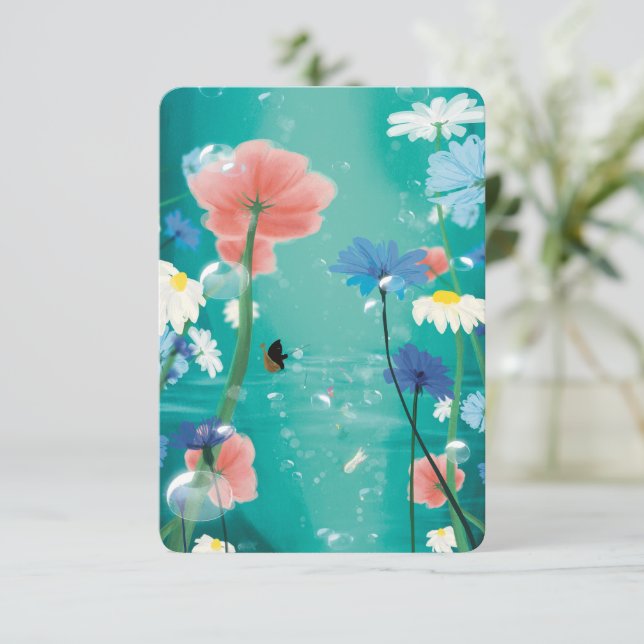 Warm Wishes Countryside Postcard Tack Kort (Stående Fram)