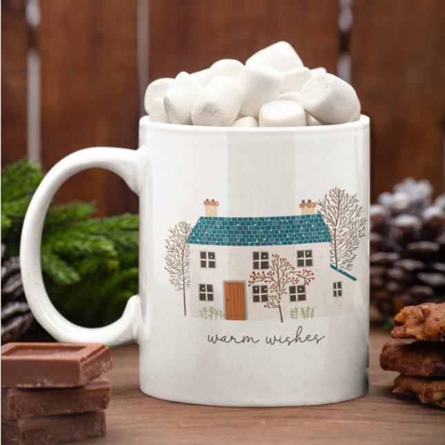 Warm Wishes Cozy Holiday Home Christmas Kaffemugg (Skapare uppladdad)