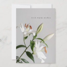 Warm Wishes Elegant Lily Card Tack Kort
