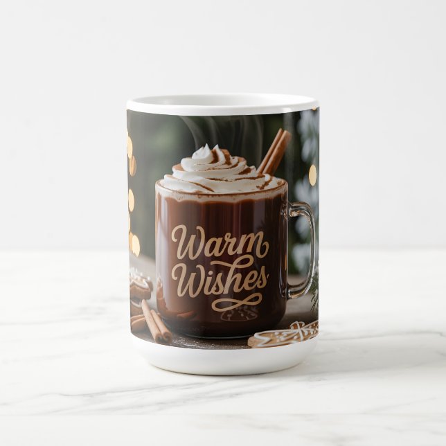 Warm Wishes Holiday Mug: Cozy Hot Chocolate Kaffemugg (Center)