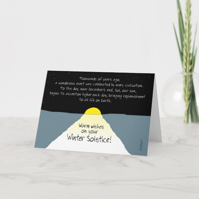 Warm Wishes on Your Winter Solstice! -Holiday Card Helgkort (Framsida)
