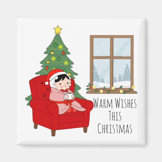 Warm Wishes This Christmas – magnet (Framsidan)