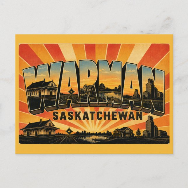 Warman Saskatchewan Snabbast växande stad Vykort (Framsida)