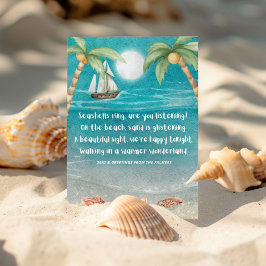 Warmer Wonderland Tropical Beach jul Julkort