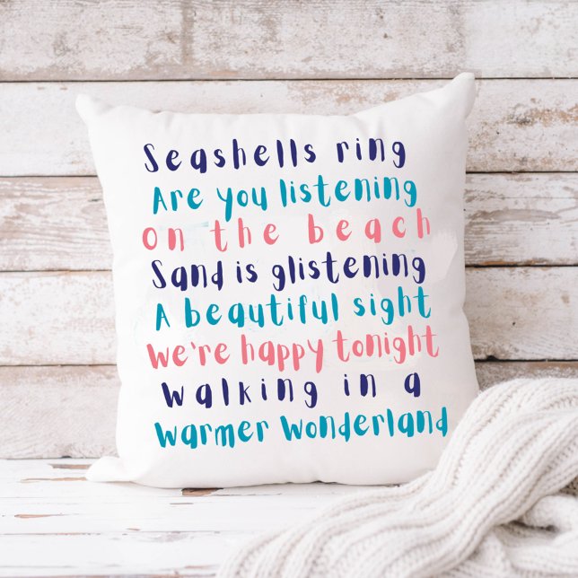 Warmer Wonderland Tropical Typography jul Kudde (Skapare uppladdad)