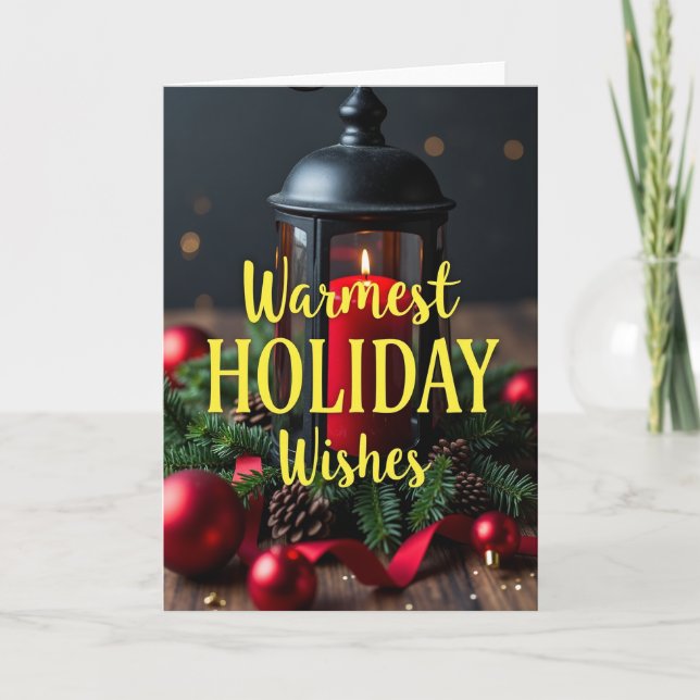 Warmest Christmas Wishes Kort (Framsida)
