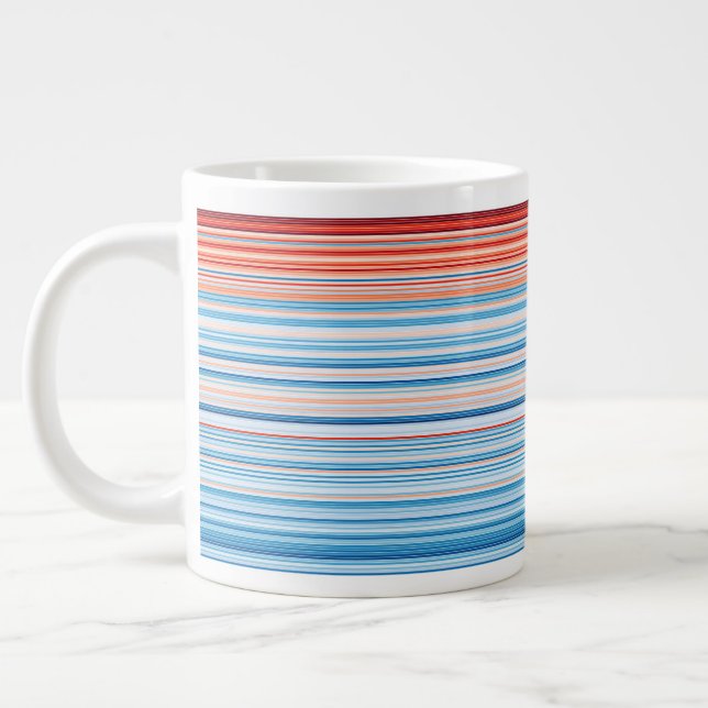 Warming Stripes Germany 1881-2020 Jumbo Mugg (Vänster)