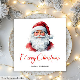 Warmish Santa Claus Cozy Red Green Holiday Napkin Pappersservett