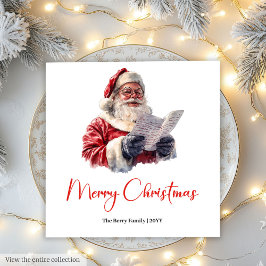 Warmish Santa Claus Trendy Modern Holiday Napkins Pappersservett